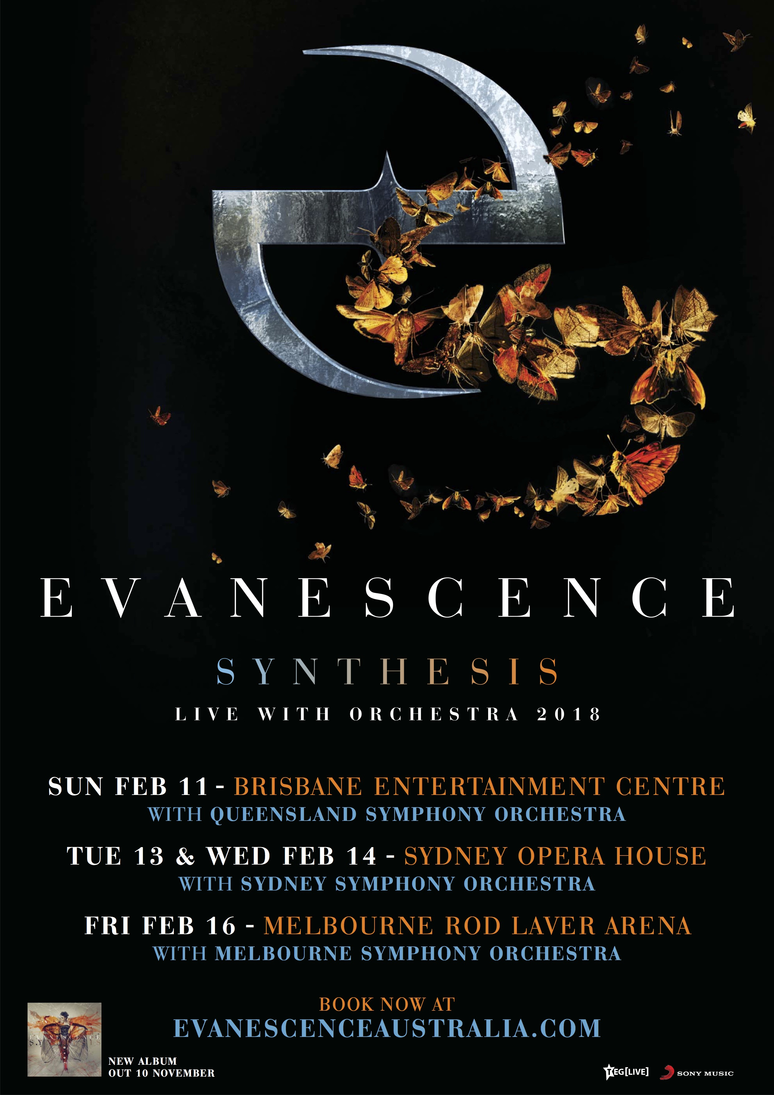 evanescence australian tour 2023